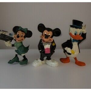 Vintage Disney Hollywood Movie Star Figure Lot Mickey Minnie Donald